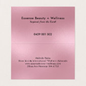 Roze moderne achtergrond visitekaartjes (Binnenkant ongevouwen)