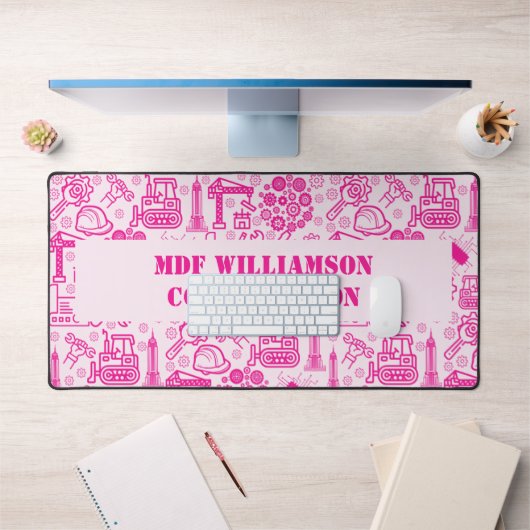 roze moderne Architectural Blueprint Engineer Bureaumat (Kantoor 1)