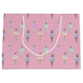 Roze moderne artistieke zwemmers groot cadeauzakje (Voorkant)