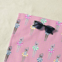 Roze moderne artistieke zwemmers