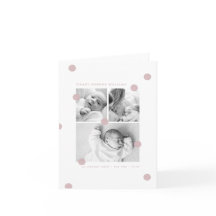 Roze Moderne Baby Fotosamenstelling Geboorteaankon