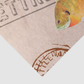 roze moderne bloemen en vis tissuepapier (Detail)