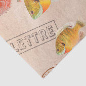 roze moderne bloemen en vis tissuepapier (Detail)