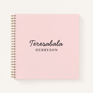 Roze moderne bruidsmeisje script ontwerp notitieboek