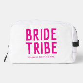 Roze Moderne Chic Bruid Stam Bruidsmeisje Cadeau Toilettasje (Achterkant)