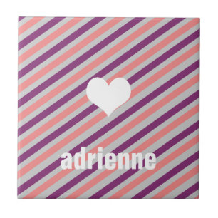 Roze moderne de vertoningstegel van het paarse tegeltje