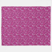Roze moderne elegante bloemkool fleece deken (Voorkant (Horizontaal))
