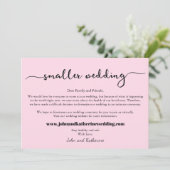 Roze Moderne Elegante Kleinere Trouw Aankondiging (Staand voorkant)