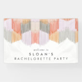 Roze Moderne Franje Bachelorette-feest Spandoek (Horizontaal)