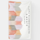 Roze Moderne Franje Bachelorette-feestje Spandoek (Verticaal)