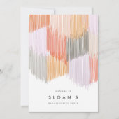 Roze Moderne Fringe Bachelorette Party Route Save The Date (Voorkant)