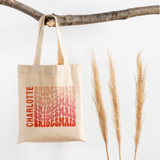 Roze moderne girale retro 60 eenvoudige vibes groo tote bag