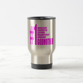 Roze moderne godmoeders : Nummer 1 Godmoeder Reisbeker