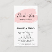 Roze moderne instructies voor de toepassing van he visitekaartje (Voorkant)