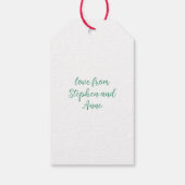 Roze Moderne Kerstboom Cadeaulabel (Achterkant)