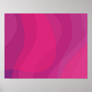 Roze, moderne, koele, trendy stedelijke golvende i poster