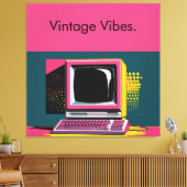 Roze Moderne Kunst  Computer Canvas Print (Insitu (Woonkamer))