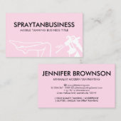 Roze moderne lichaamsmengte verstuiver visitekaartje (Voorkant / Achterkant)