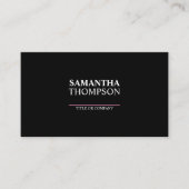 Roze, moderne, minimale professionele QR-code zwar Visitekaartje (Voorkant)