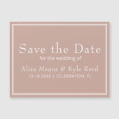 Roze Moderne Minimalistische Bruiloft Save the Dat (Voorkant)