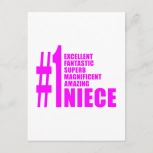 Roze moderne nichtjes : Nummer een nichtje Briefkaart