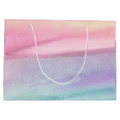 Roze Moderne Pastel Groot Cadeauzakje (Achterkant)