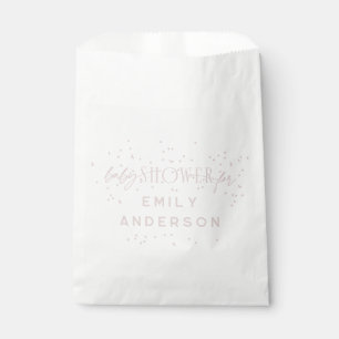 Roze Moderne Regenboog en sterren Wit Baby shower Bedankzakje