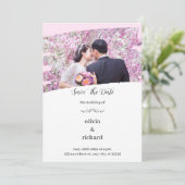 Roze moderne uitnodiging tot huwelijk (Staand voorkant)