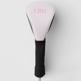 Roze Moderne Vrouwen Monogram Golf Driver Hoesje Golfheadcover