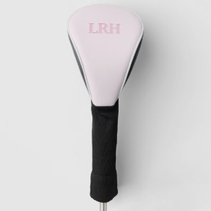 Roze Moderne Vrouwen Monogram Golf Driver Hoesje Golfheadcover