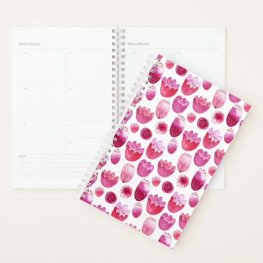 Roze moderne Waterverf Planner (Display)