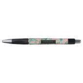 Roze moderne Waterverf tropische banaan palmblader Pen (Voorkant)
