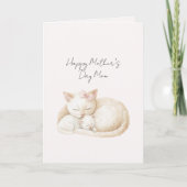 Roze Moeder Moederdag Katten Kaart (Voorkant)