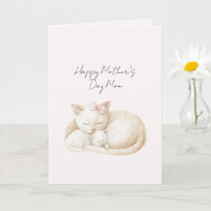 Roze Moeder Moederdag Katten Kaart