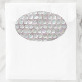 Roze moeder van Parelsequins Ovale Sticker (Tas)