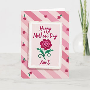 Roze Moederdag Bloom Kaart