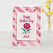 Roze Moederdag Bloom Kaart (Gele Bloem)