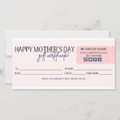 Roze Moederdag Cadeaubon (Voorkant)