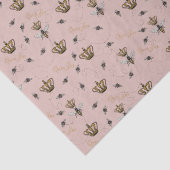 Roze Moederdag Royal Queen Bee & Gold Crown Tissuepapier (Detail)