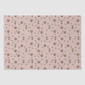 Roze Moederdag Royal Queen Bee & Gold Crown Tissuepapier (Voorkant)