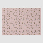 Roze Moederdag Royal Queen Bee & Gold Crown Tissuepapier (Voorkant)