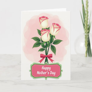 Roze Moederdag-waarderingskaart Kaart