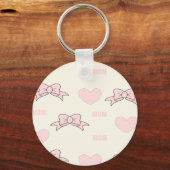 Roze moederpatroon sleutelhanger (Voorkant)