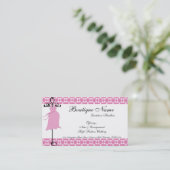 Roze moederschap Dress Boutique Visitekaartjes (Staand voorkant)