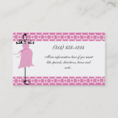 Roze moederschap Dress Boutique Visitekaartjes (Achterkant)
