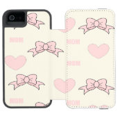 Roze moerpatroon incipio iPhone portemonnee hoesje (Agenda Open)