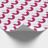 Roze Mohawk Punk stijl White Cadeaupapier (Hoek)