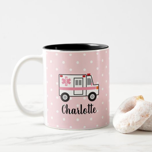 Roze Mok EMT Mok Gift for her (Met donut)