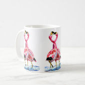 Roze Mok Flamingo (Voorkant links)