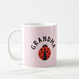 Roze mok met ladybug voor de oma